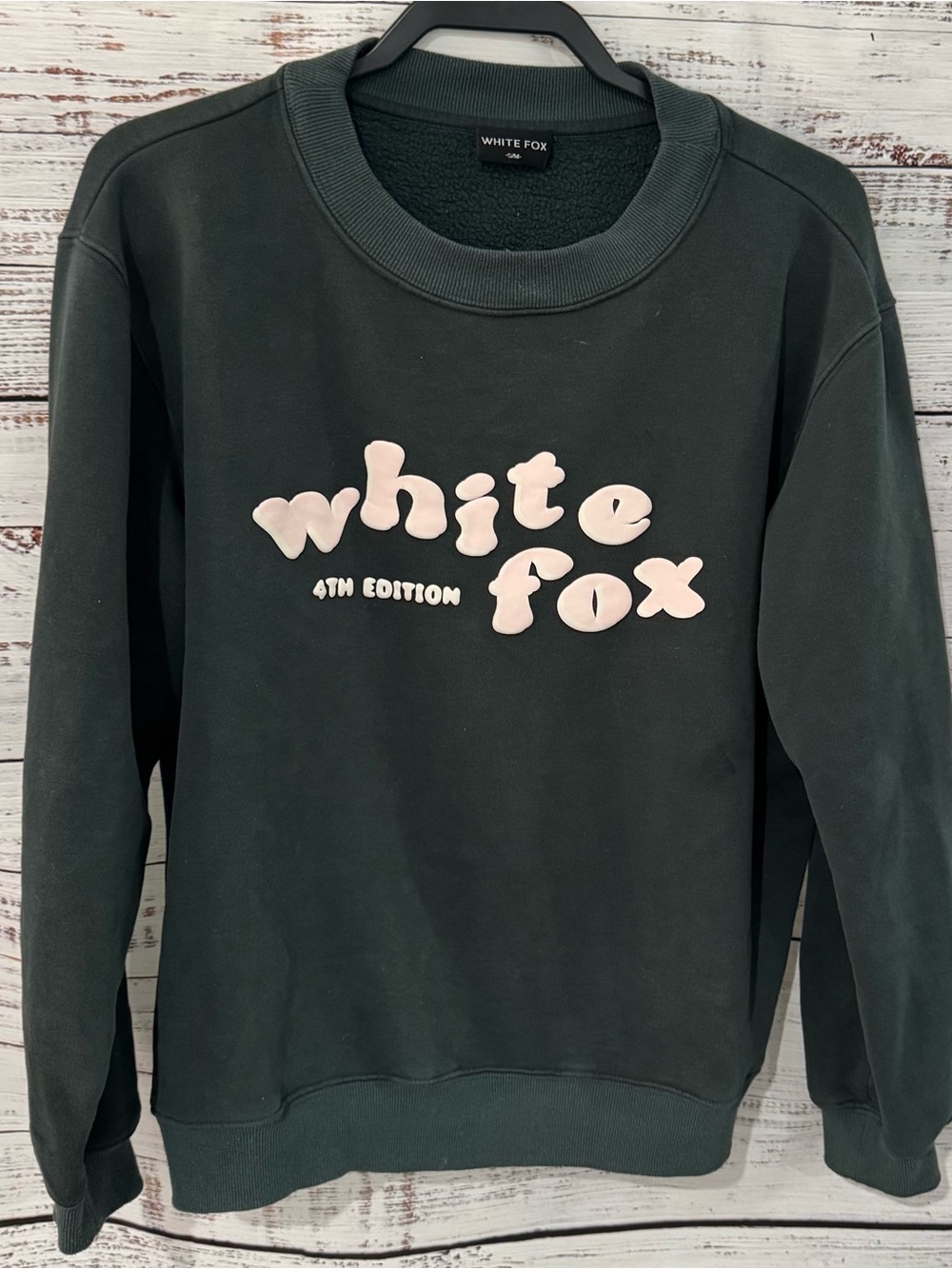 White Fox Boutique 4th Edition Sweatshirt. Teal/Green/Pink/White.